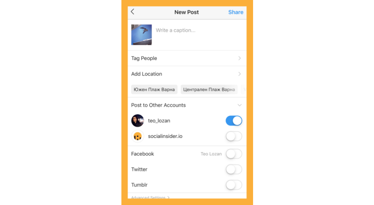 How to add the location tag.