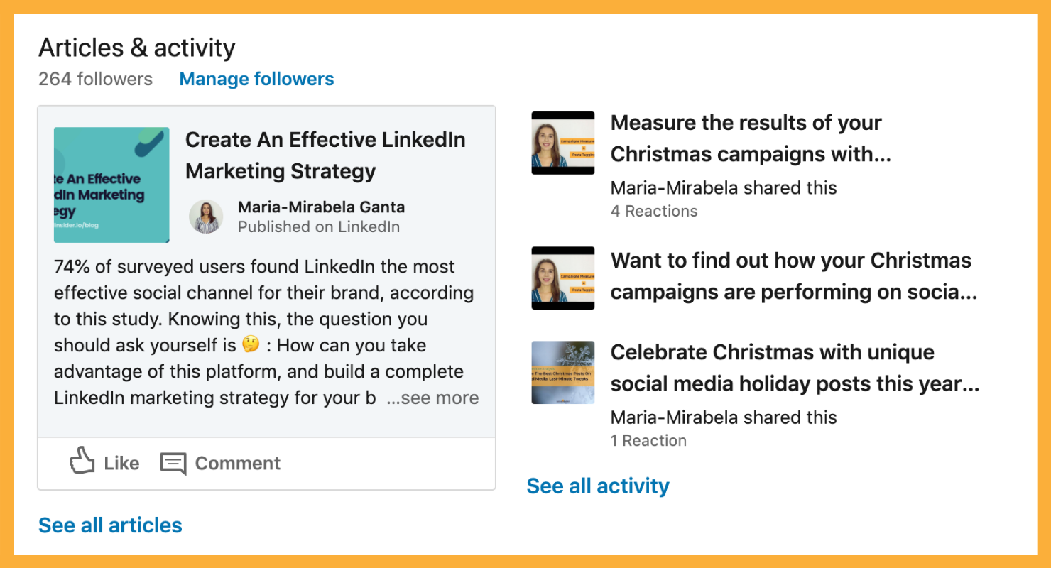 writing articles in linkedin