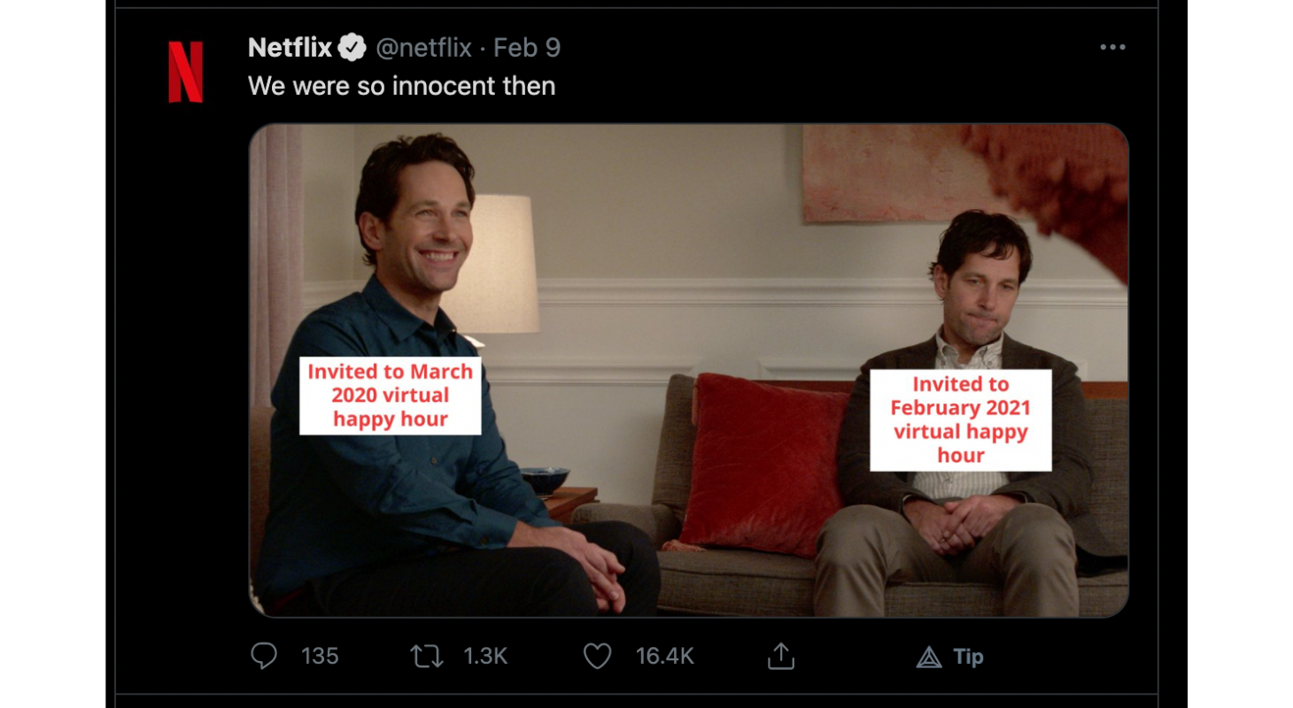 Netflix creates funny memes on Twitter