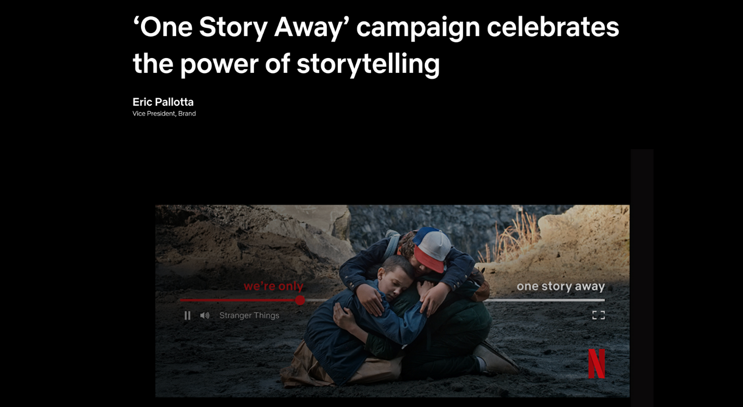 Netflix campaign about storytelling
