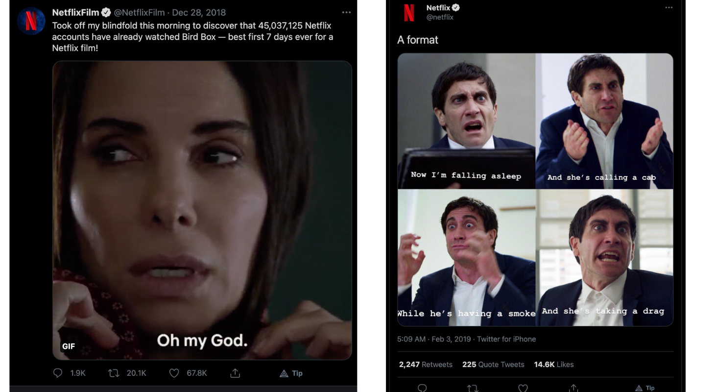 Netflix tweets original memes