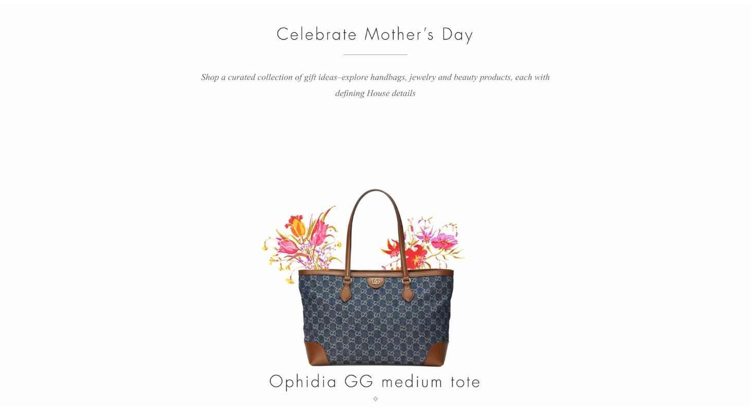 Gucci Mother's Day Campaign with Bags