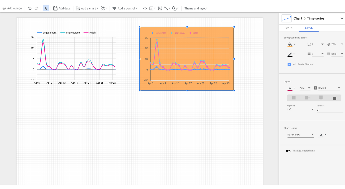 Change colors for your chart in Google Data Studio