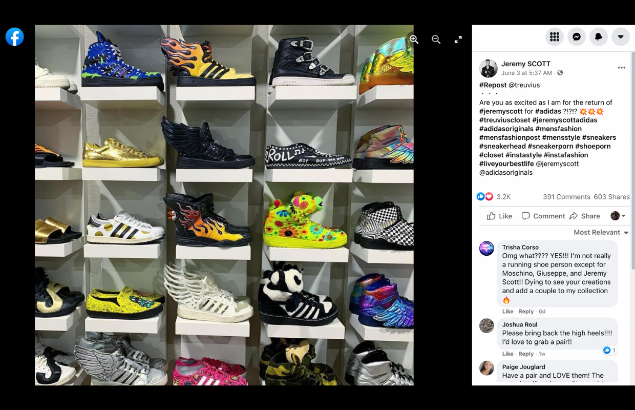 Adidas and Jeremy Scott collaboration
