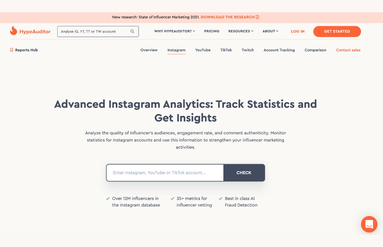 HypeAuditor is a top Instagram analytics tool