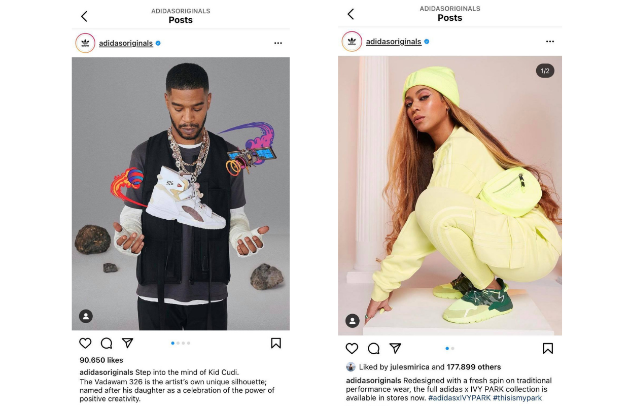 These are images of Adidas Originals' collaborations with influencers.