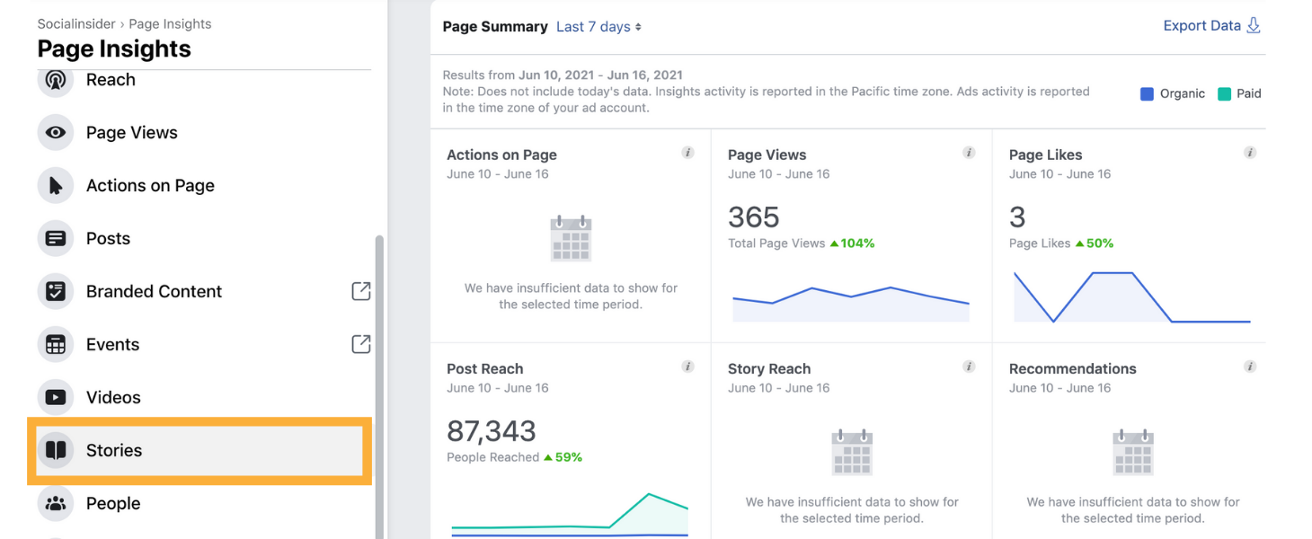Access your Facebook Stories Insights