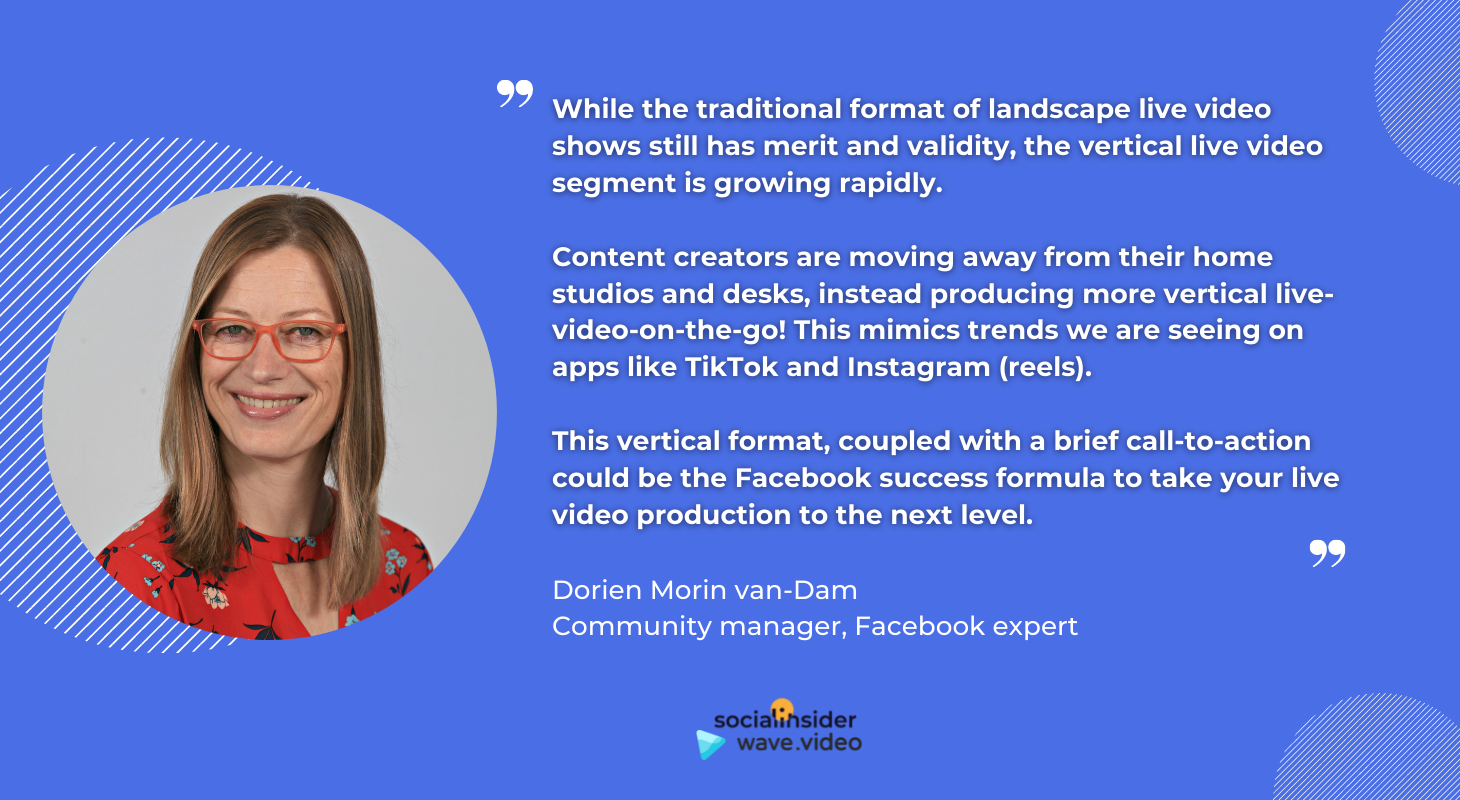 This is Dorien Morin van-Dam's (community manager) quote about Facebook videos.