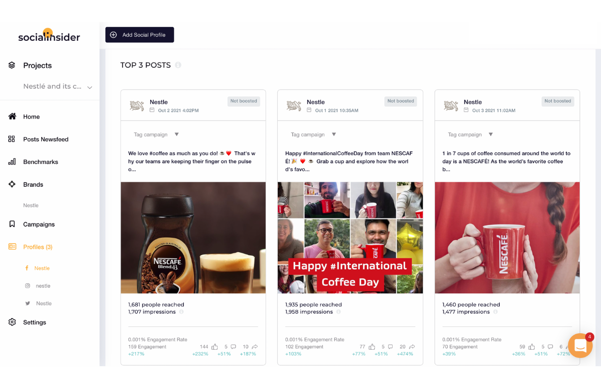These are Nestlé's top performing Facebook posts