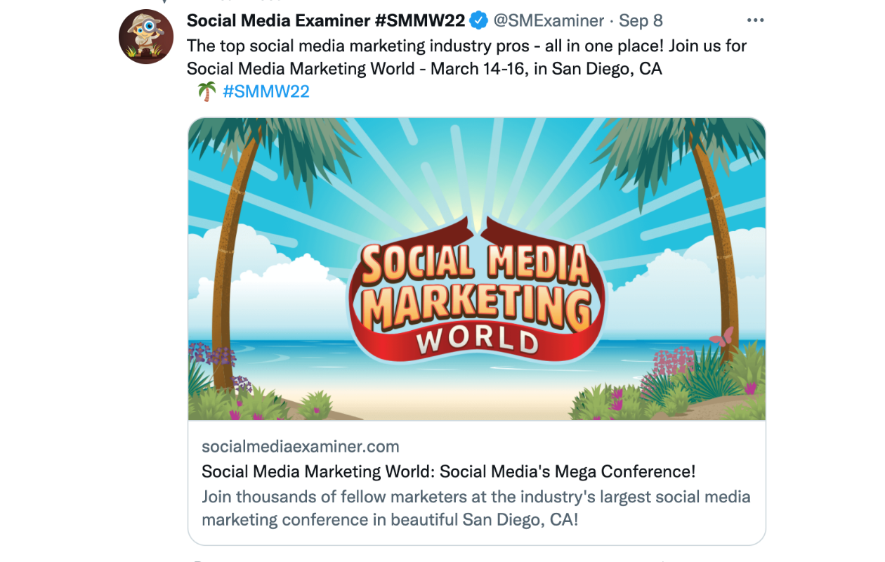 Promote your events using a hashtag