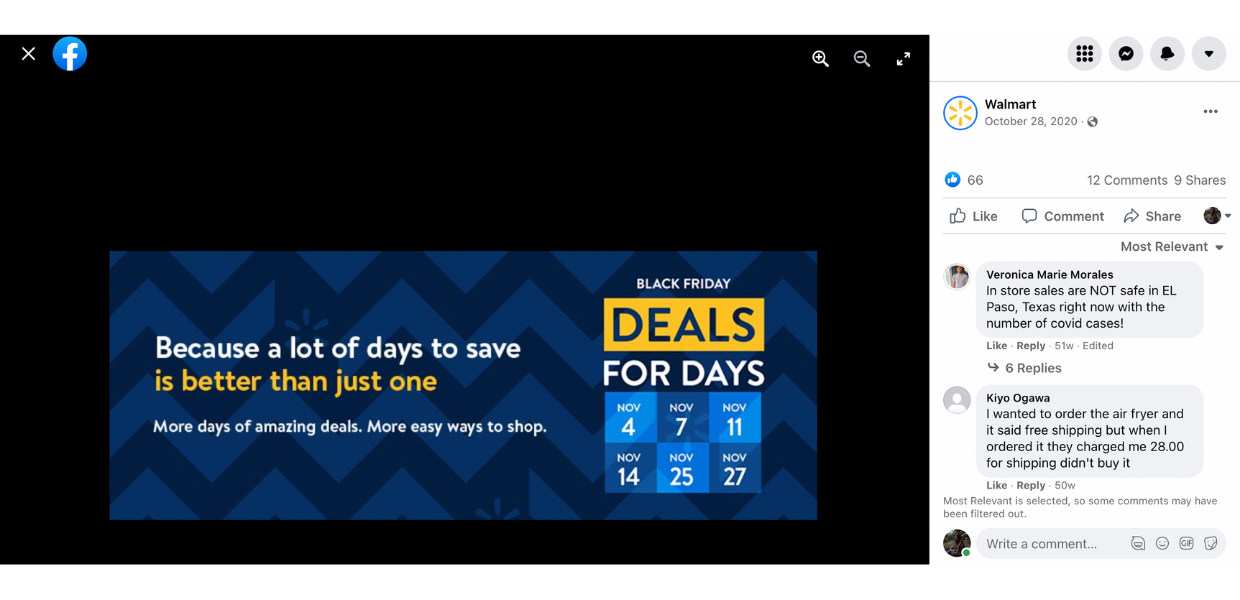 Walmart uses catchphrases as part of its Black Friday marketing strategy.