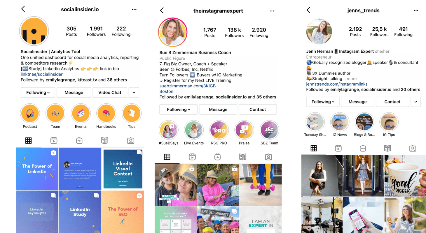 Using Instagram Stories Highlights you will increase engagement.