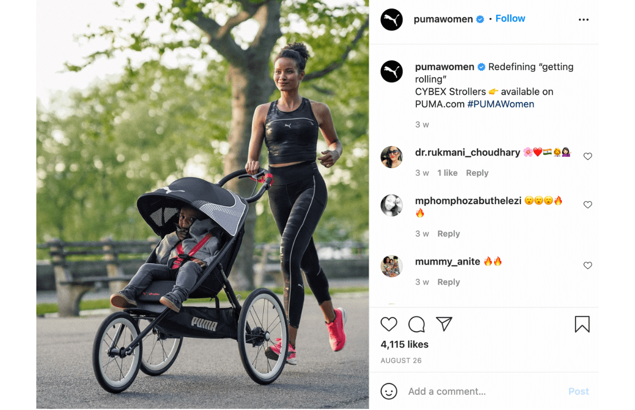 This is a dedicated Instagram Puma has - PUMAwomen.
