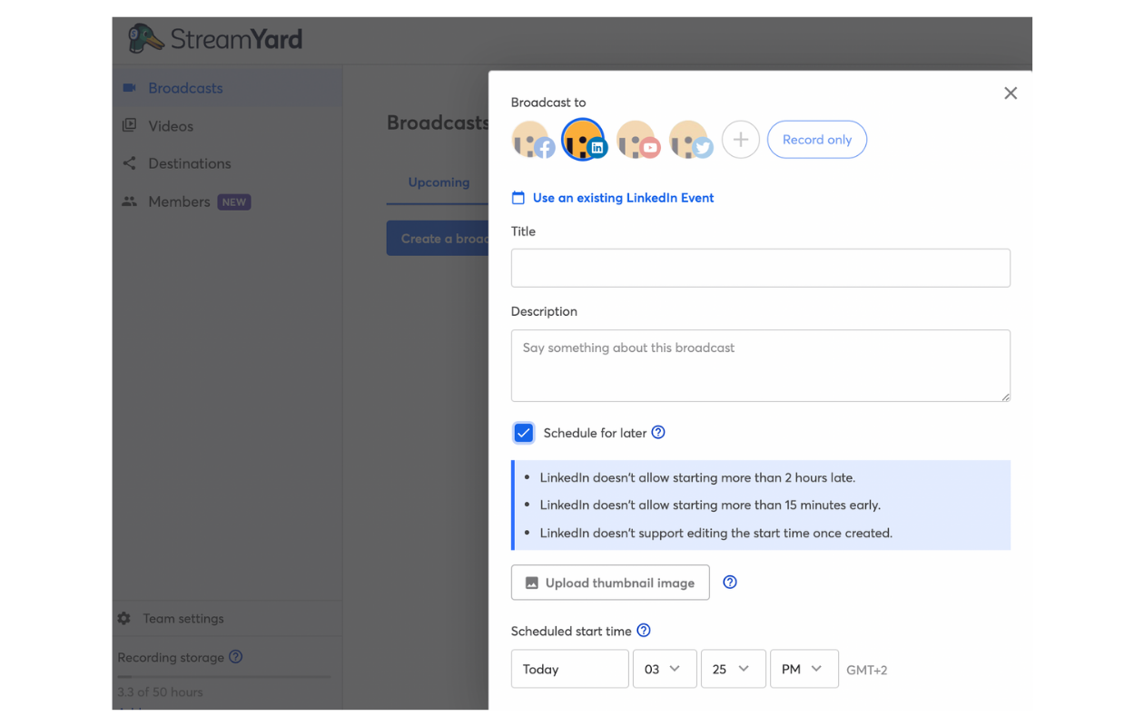 LinkedIn Live broadcasting how-to guide