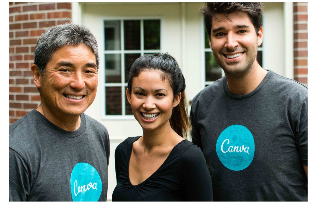 This is an image of Canva's founders and chief evangelist.