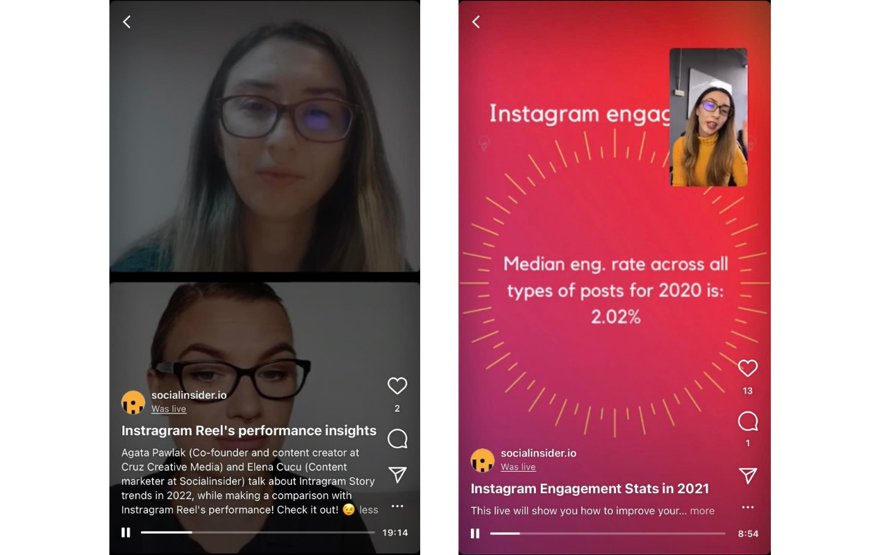 This is an example of how to host an Instagram Live with an industry expert.