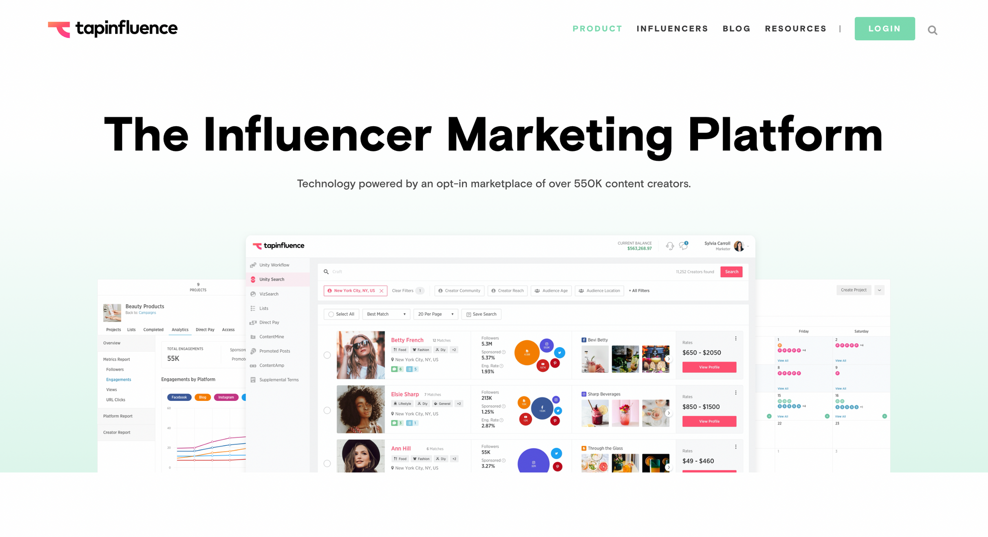 Tap-influence -Instagram analytics tool