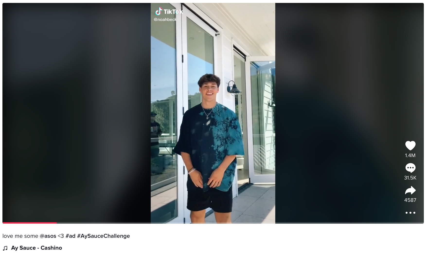 tiktok-influencer marketing - a challenge example by asos