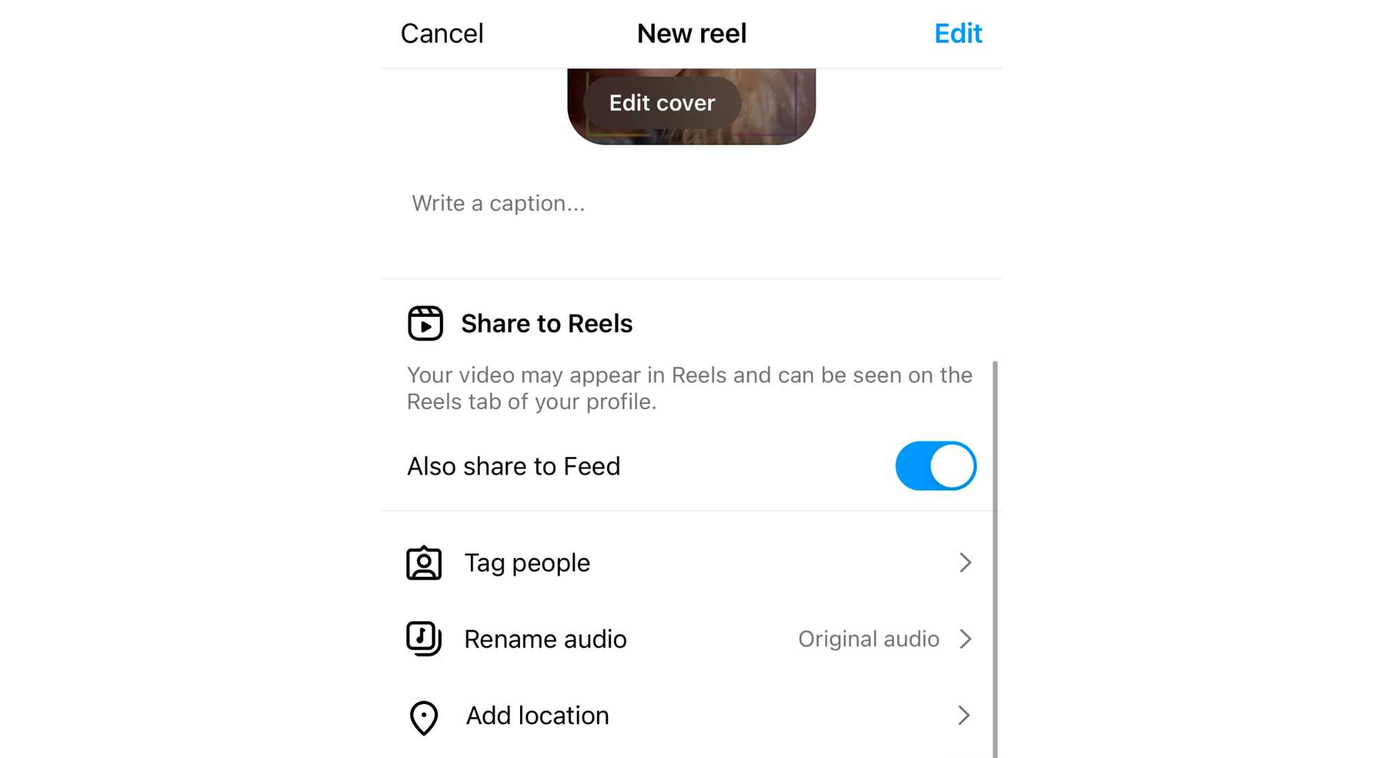 Reels-in-feed-button