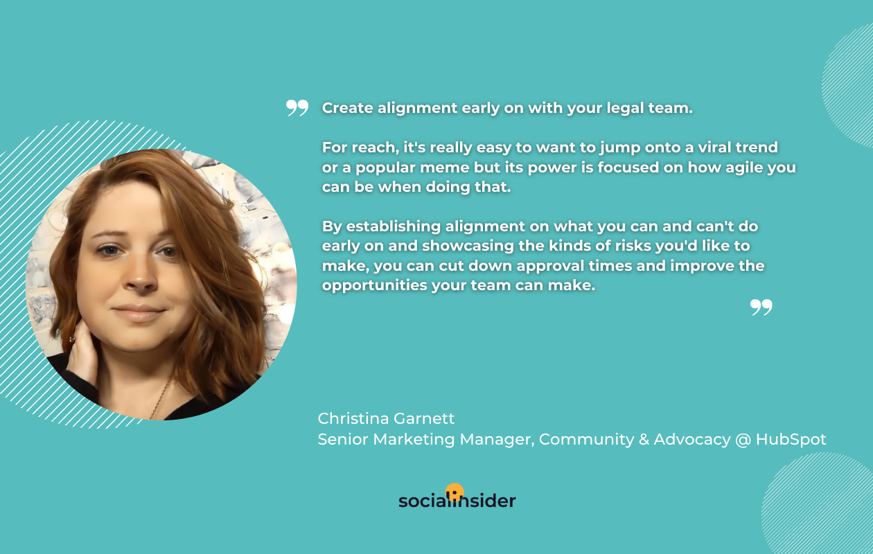 quote Christina Garnett about social media reach