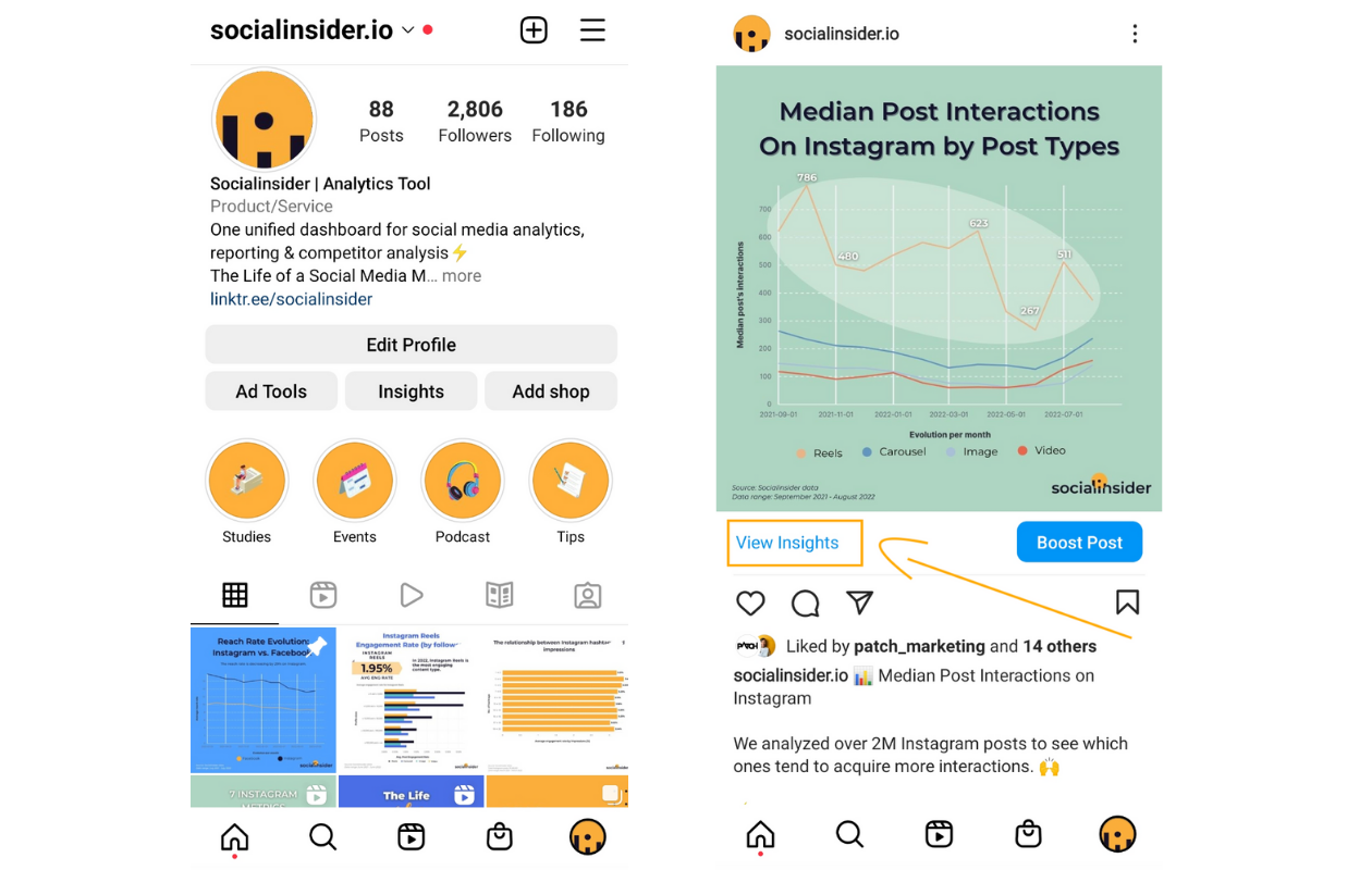 This is an image of instagram-view-insights