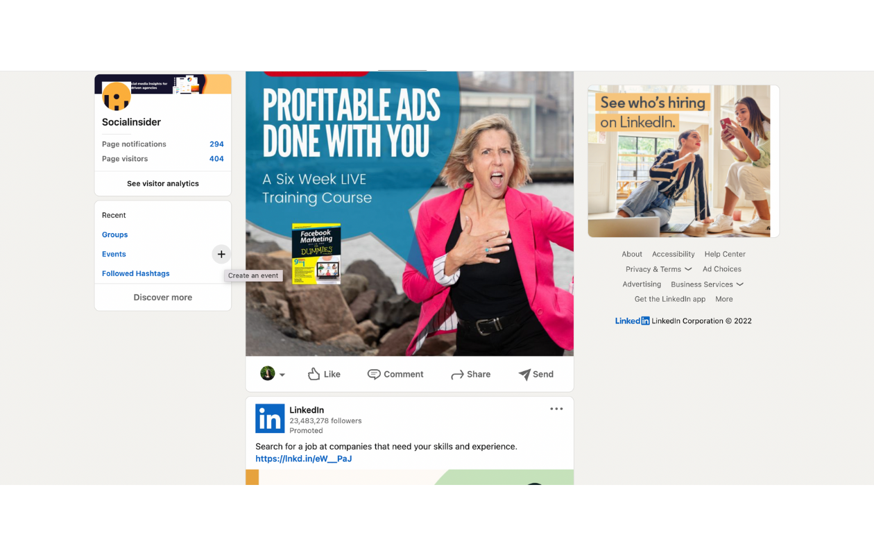 Here is how to create an Audio Event on LinkedIn