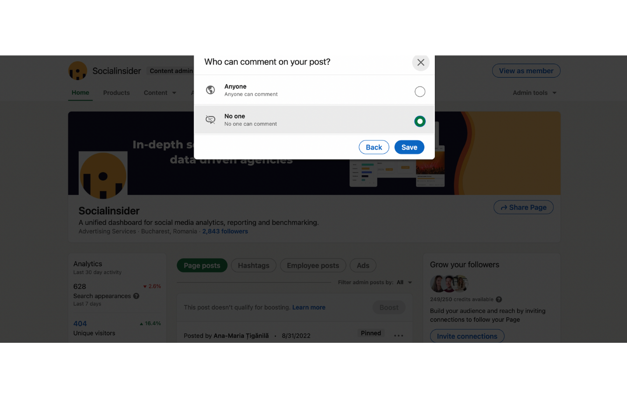This is how you restrict who can comment on your posts