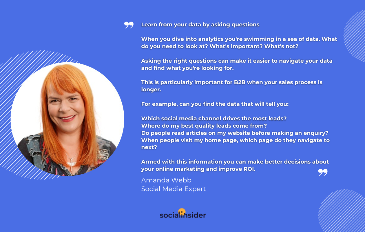 A quote from amanda webb about b2b vs b2c marketing