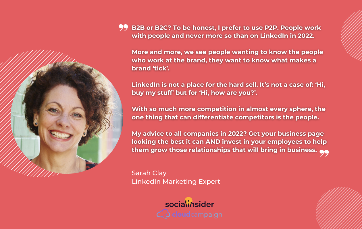 A quote about linkedin from sarah clay