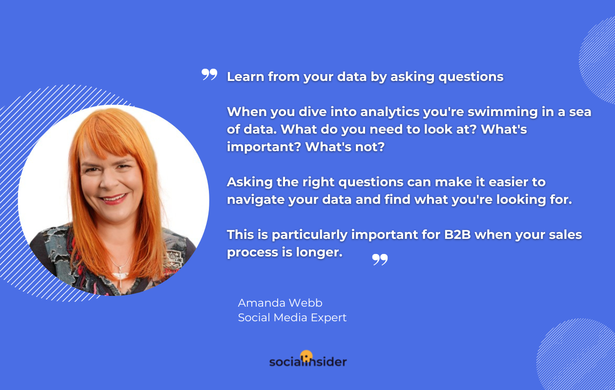 A quote from amanda webb about b2b vs b2c marketing
