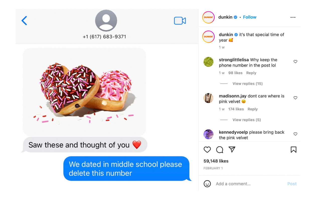 This is an example of how to integrate humor in Valentine's Day social media posts.