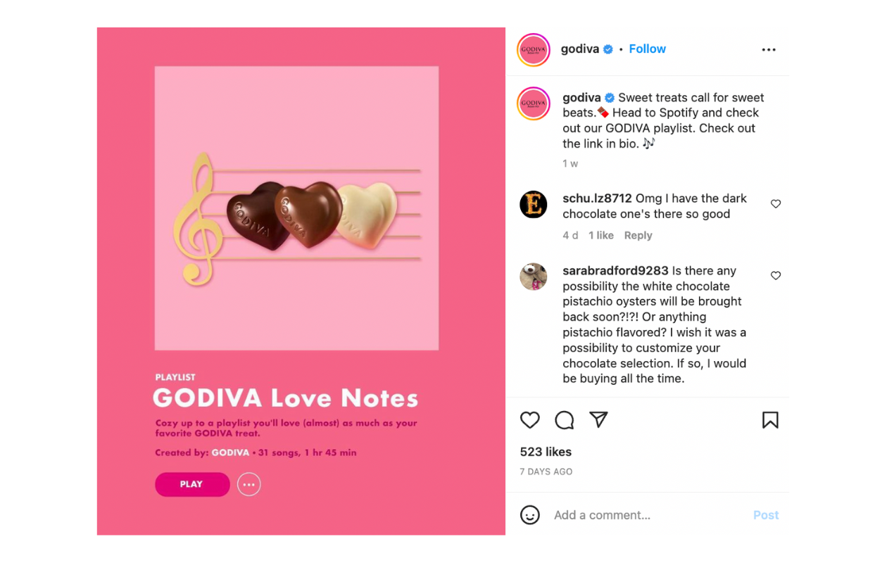Here's an example of a Valentine's Day social media post that aims to deliver a certain experience.