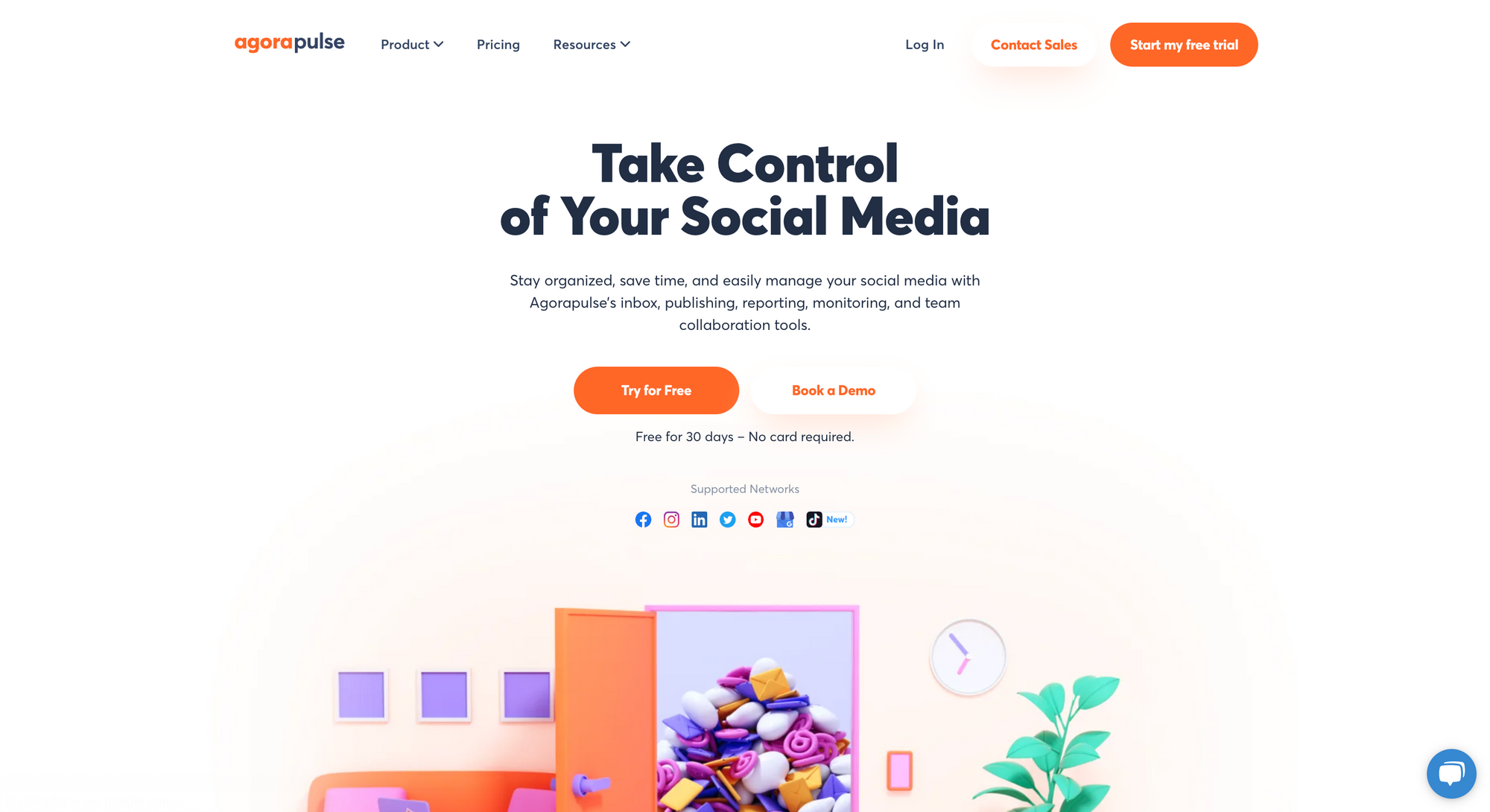 A screenshot from the main page of agorapulse