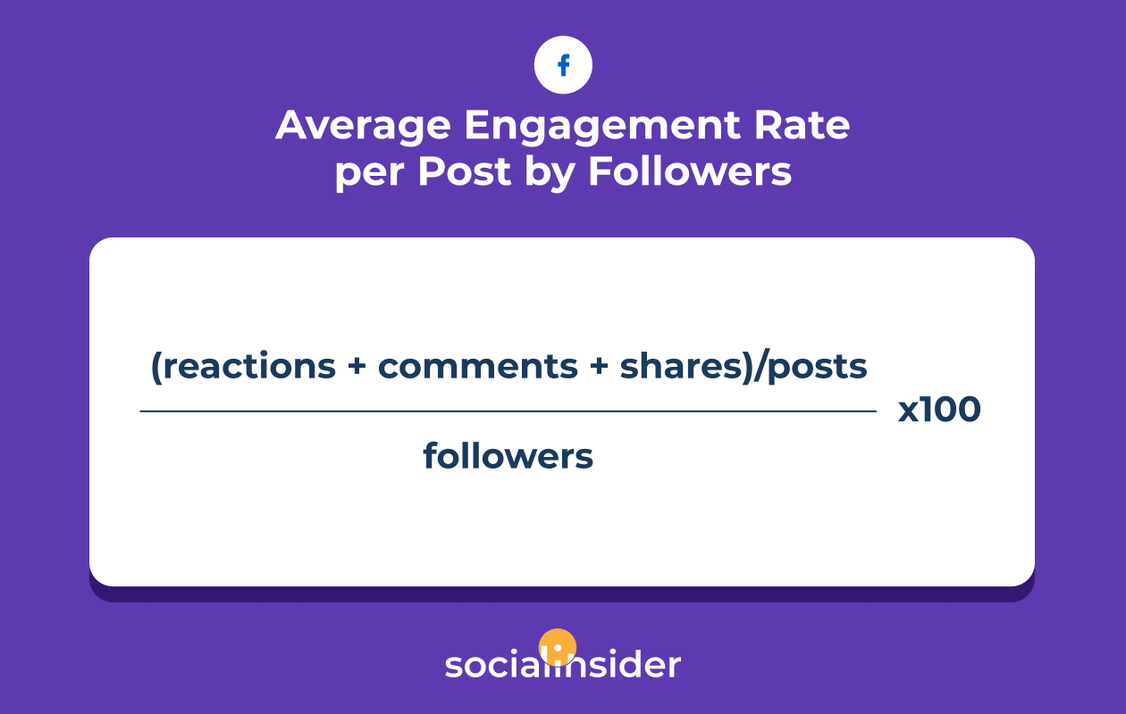 average engagement rate per post by followers facebook formula