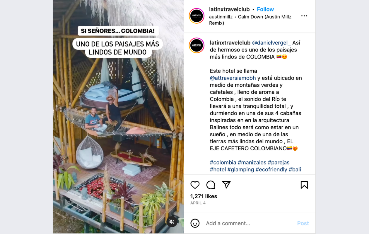 a screenshot with an instagram reel trend for the trend calm down