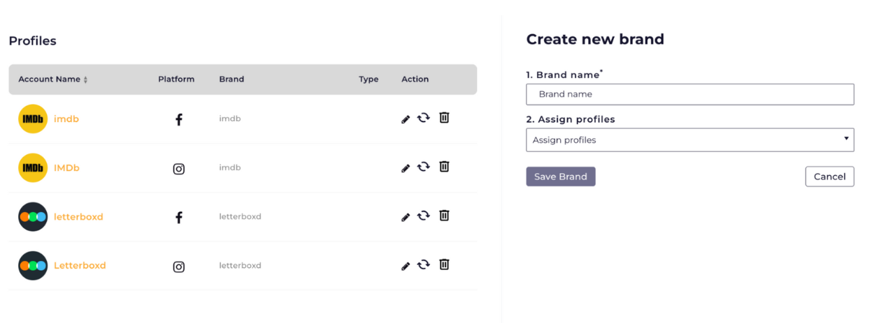 create new brand socialinsider