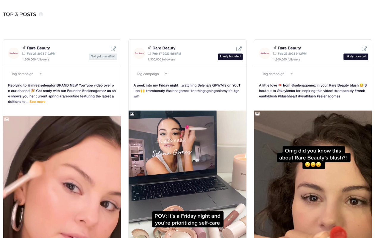 top 3 tiktok posts socialinsider