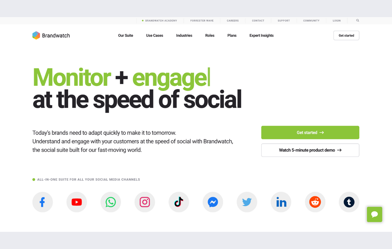 screenshot from brandwatch main page for twitter analytics tools article