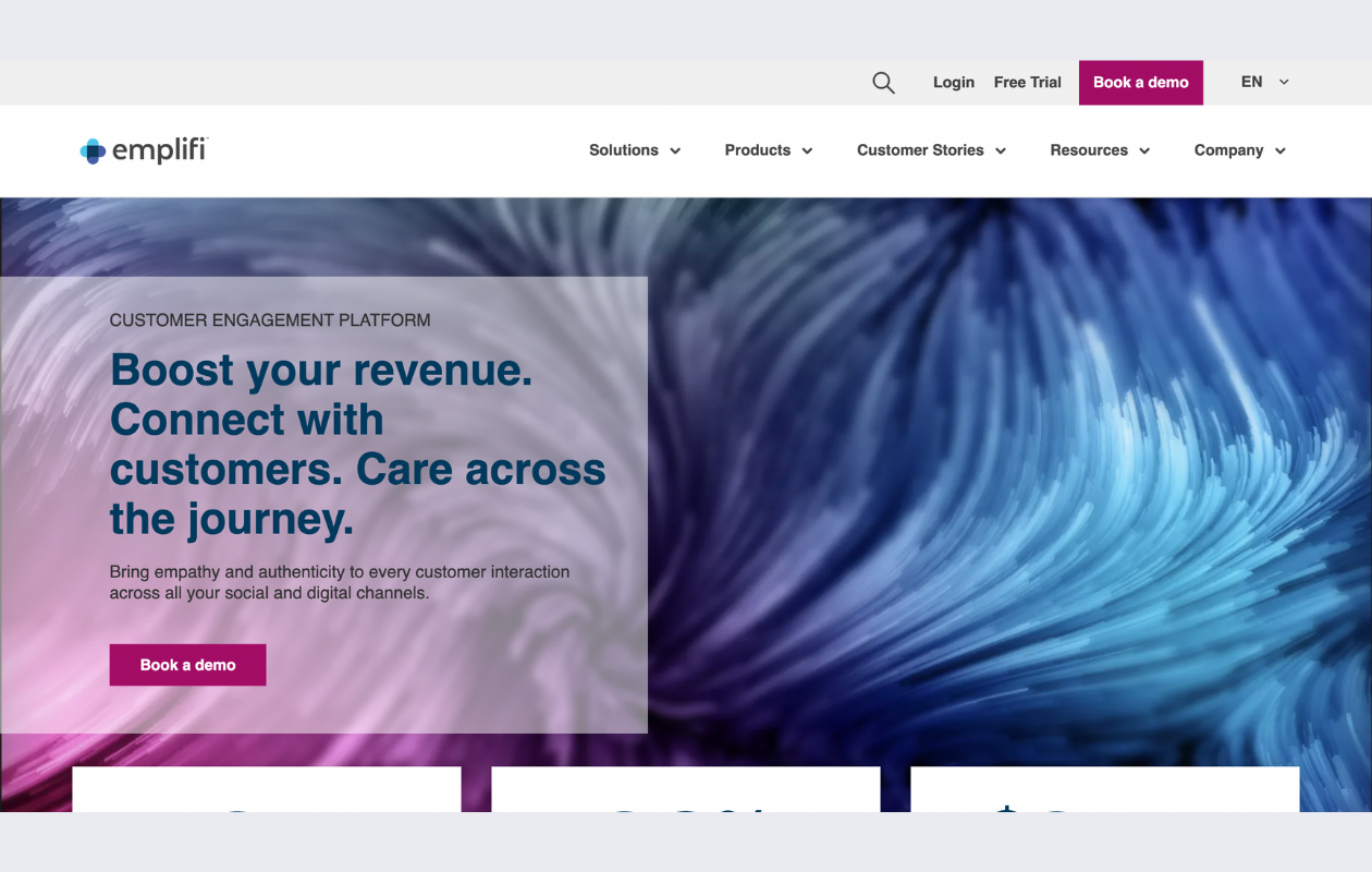 screenshot from the main page of emplifi for facebook analytics tools article