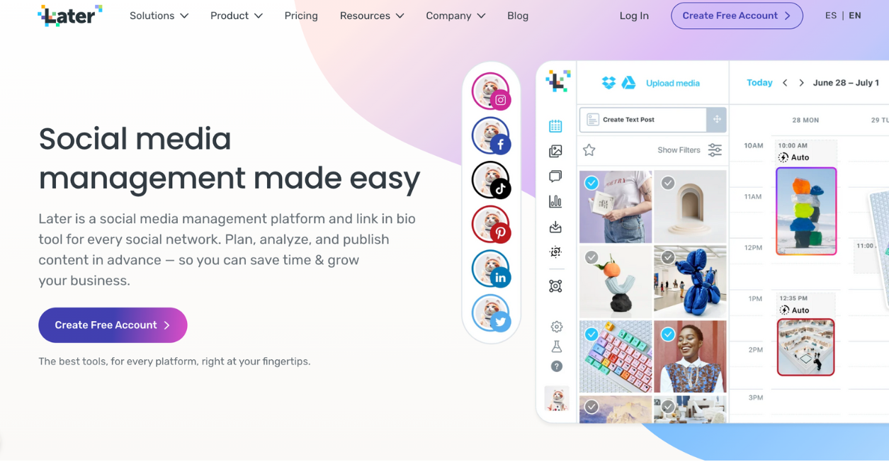 later homepage