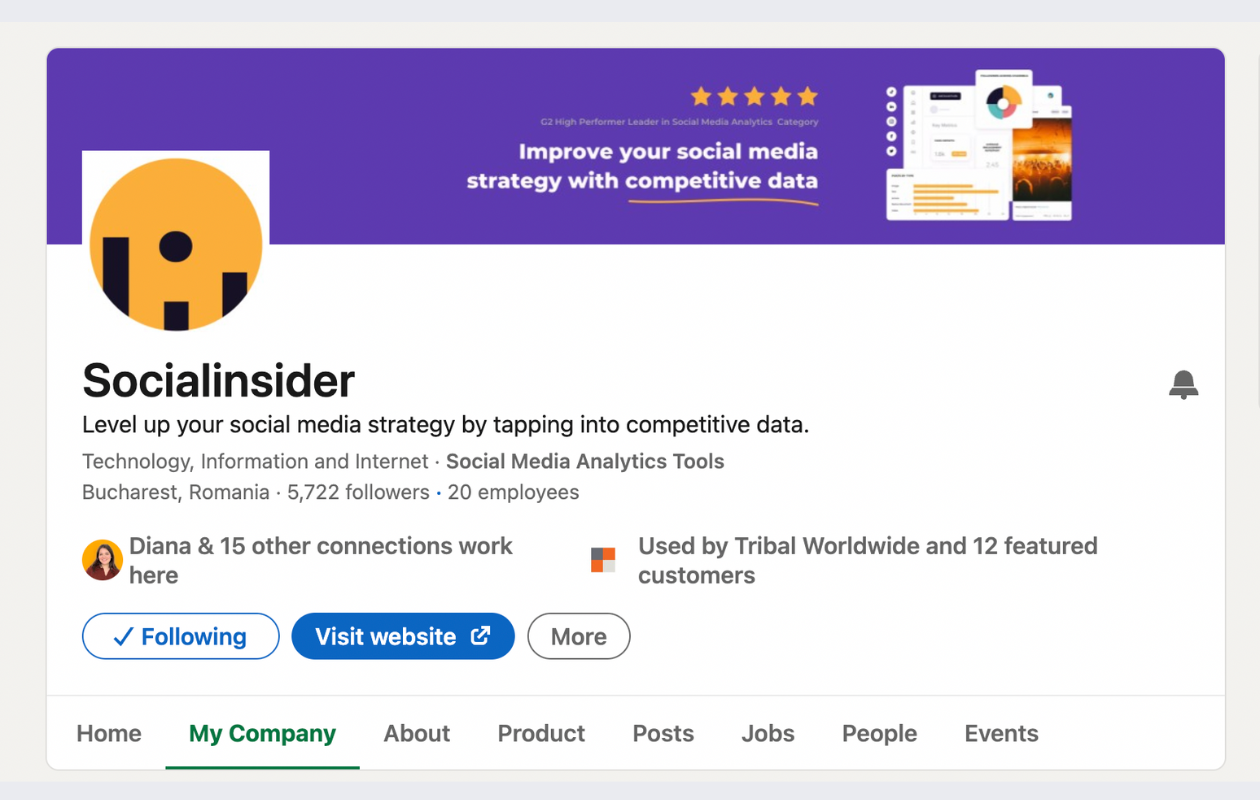 screenshot from socialinisder linkedin with cover photo
