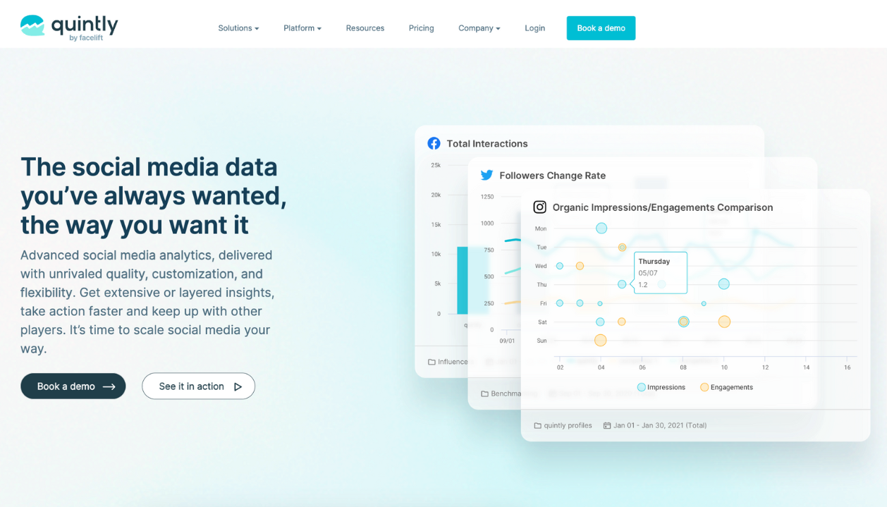 quintly homepage