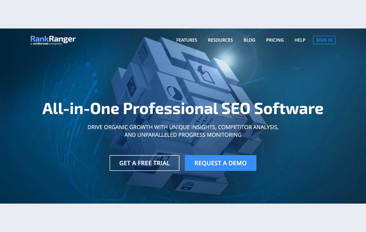 a screenshot with the main page of the linkedin analytics tool rank ranger