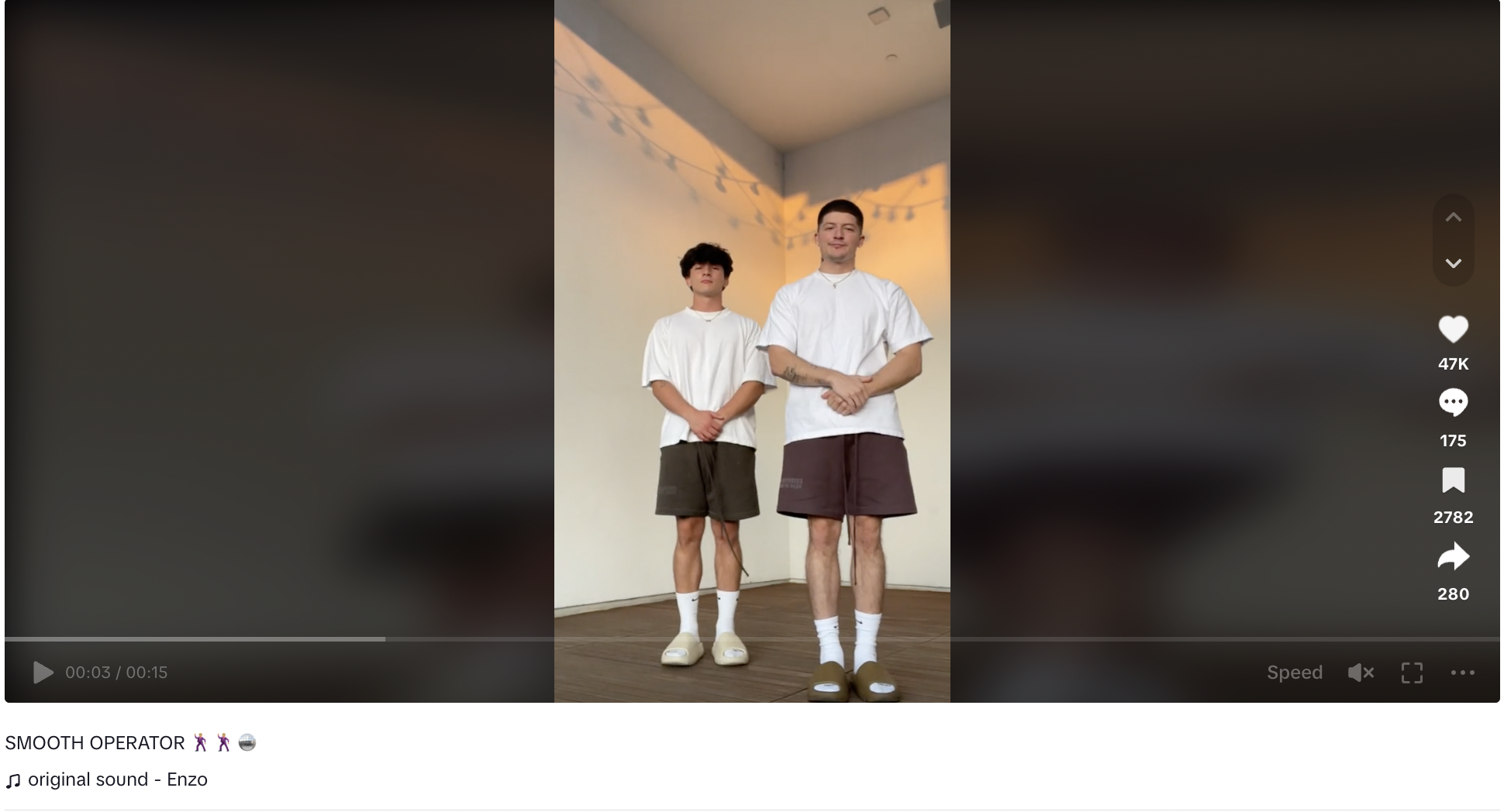 smooth operator trend in a tiktok video with 2 boys dancing