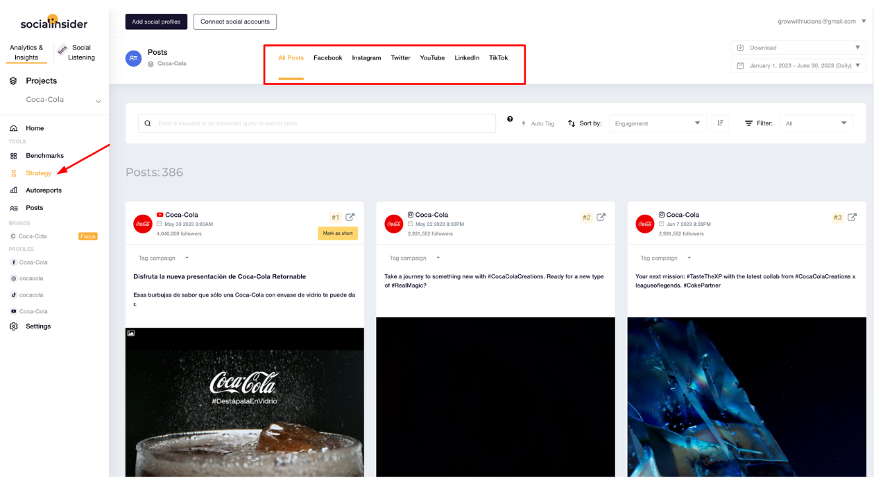 best performing posts in socialinsider
