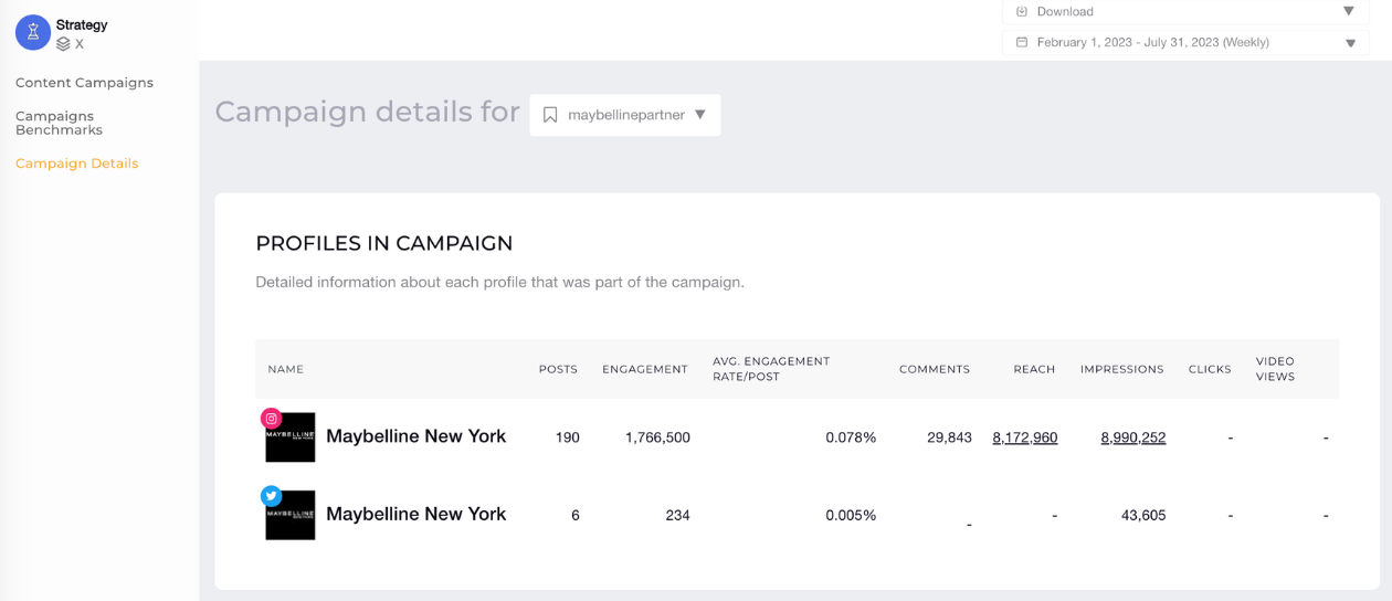 campaign details socialinsider