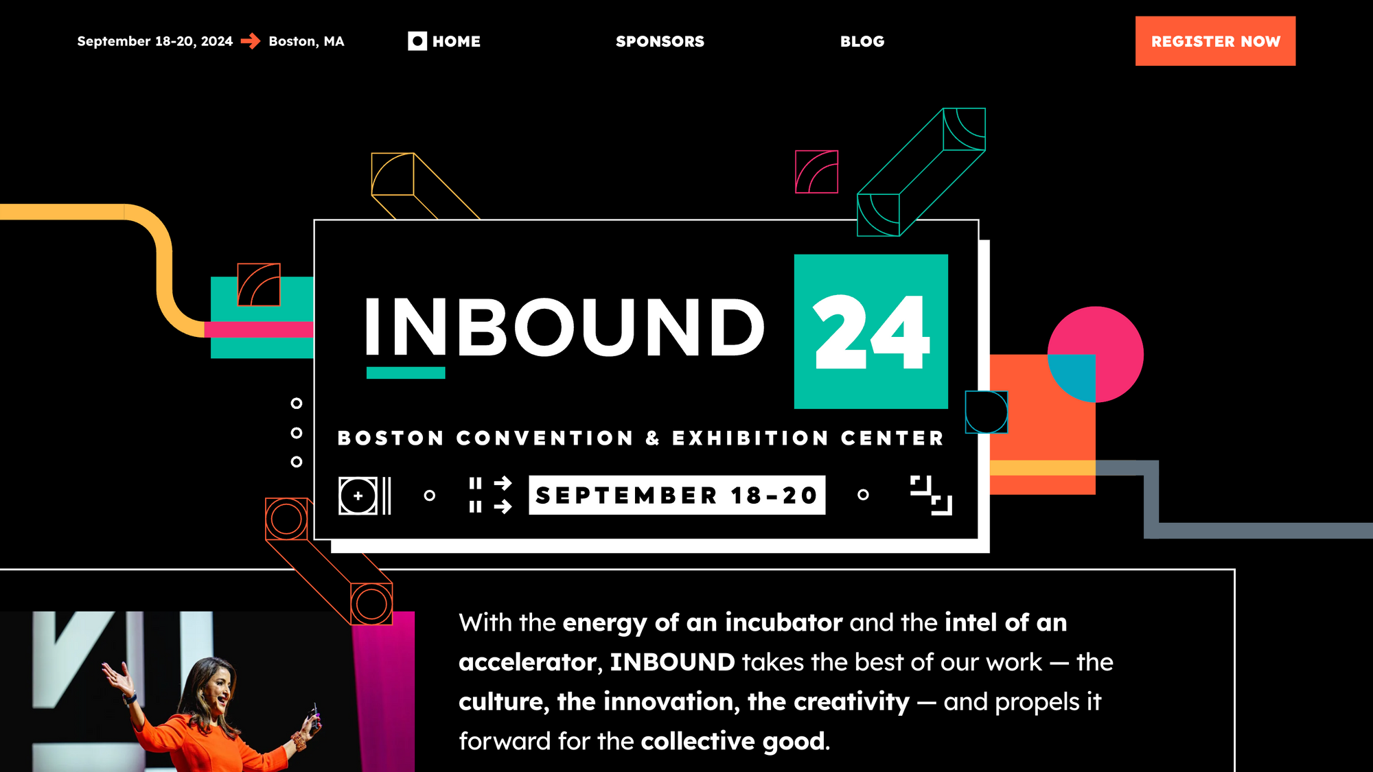 screenshot from the main page of inbound conference 2024