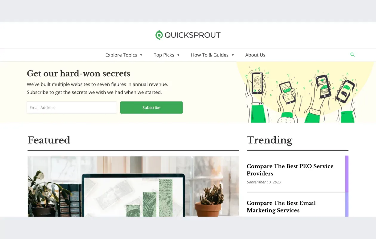 quicksprout homepage competitive analysis tool