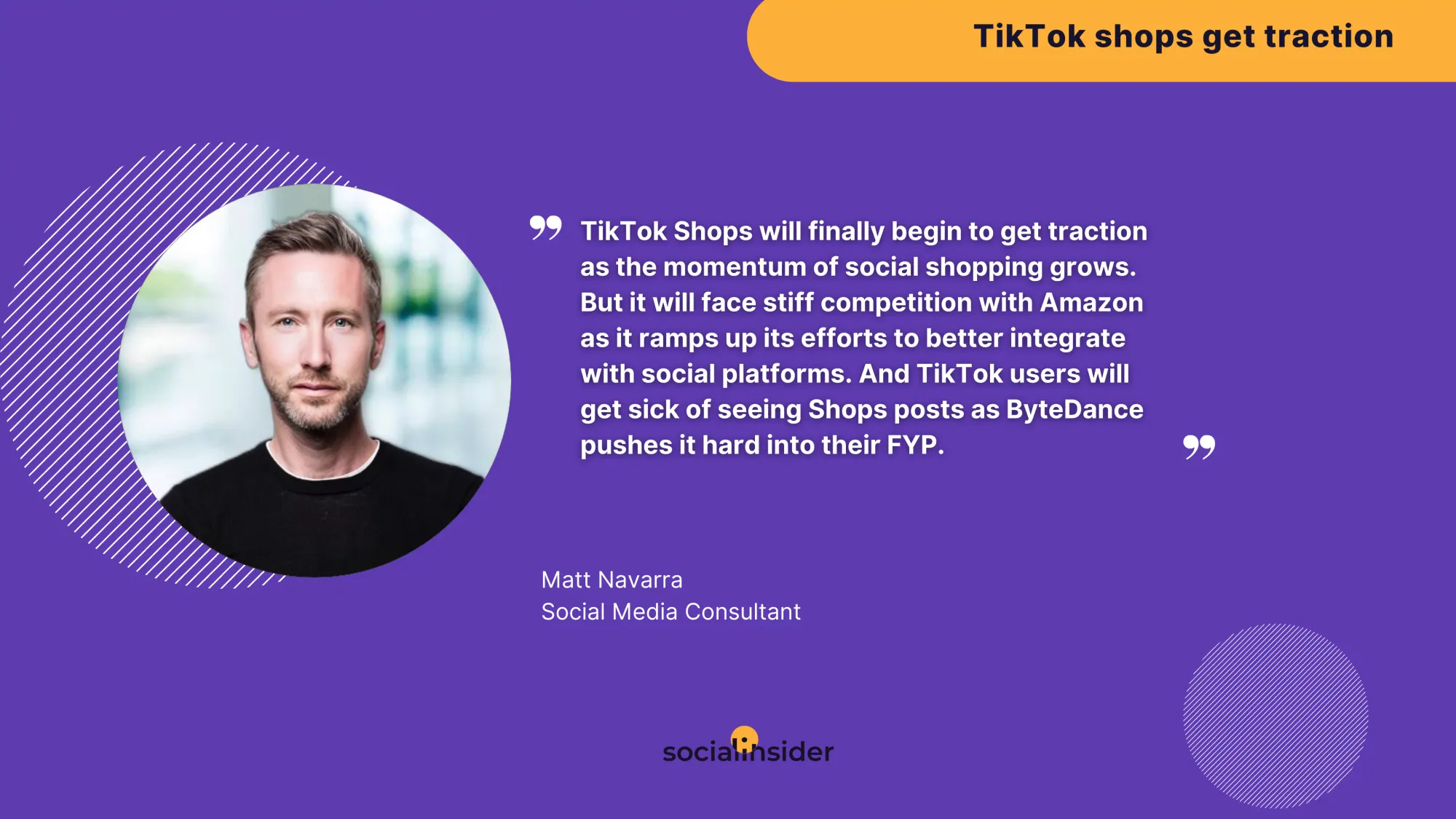 this is a quote from Matt Navarra related to social media trends and tiktok marketing