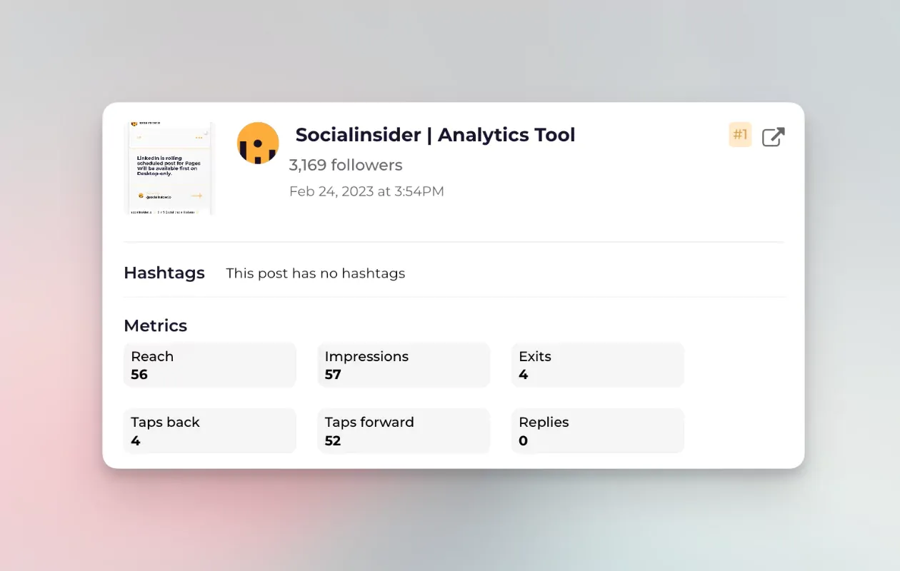 instagram stories analytics quick overview